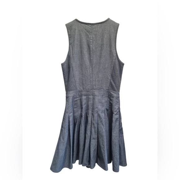 Y2K A/X Armani Exchange Fit&Flare Micro Striped Pleated Mini Dress size 2 - Picture 2 of 7